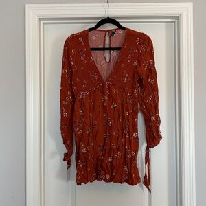 Wild fable Orange Floral Dress